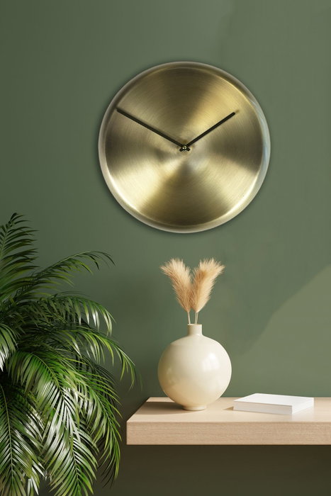 Wallity Reloj de Pared 30Sivmetsaat Decorativo Metal Aluminio Caqui 30x30 cm Silencioso